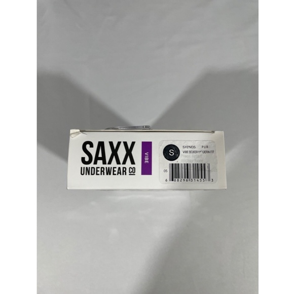 NIB SAXX [ Small ] Vibe Stretch Boxer Briefs in Purple‎ Gradient Stripe - Picture 7 of 15